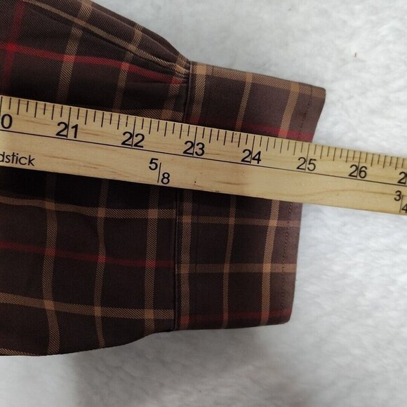 Brooks Brothers Long Sleeve Button Shirt Men's L Plaid Non-Iron Brown - Picture 4 of 9